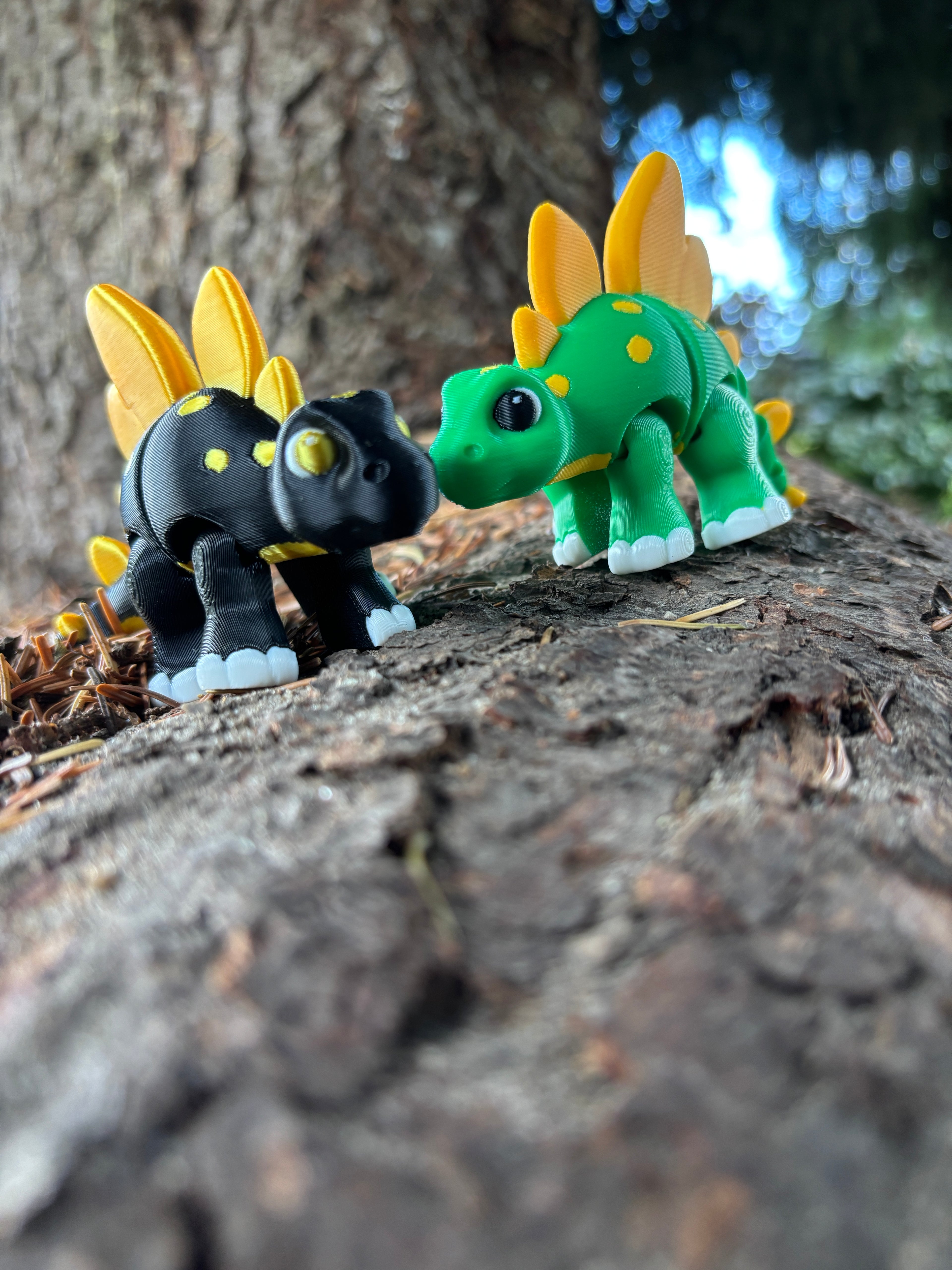 Sunny & Shadow, the Spiketail Stegos of Glimmer Fern Forest