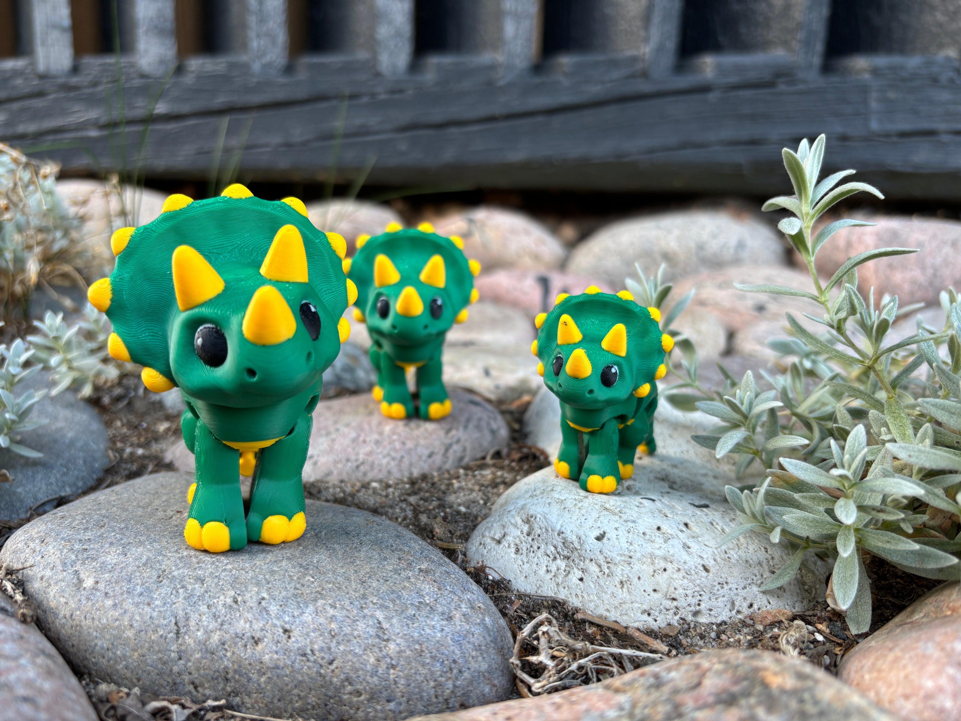 The Tickletop Triceratops Trio from Gigglebone Valley