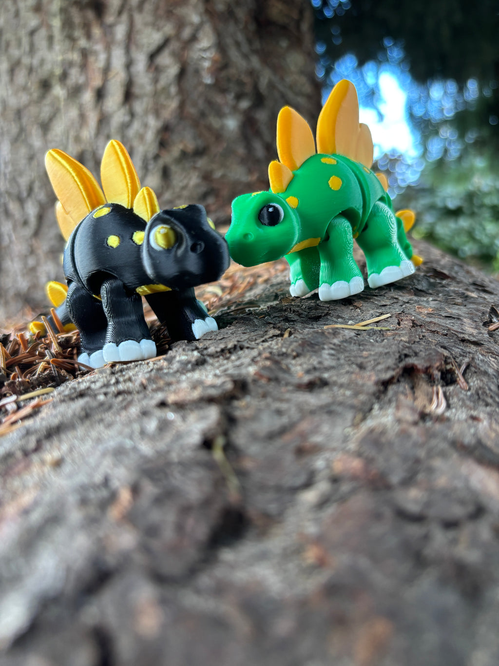 Sunny & Shadow, the Spiketail Stegos of Glimmer Fern Forest