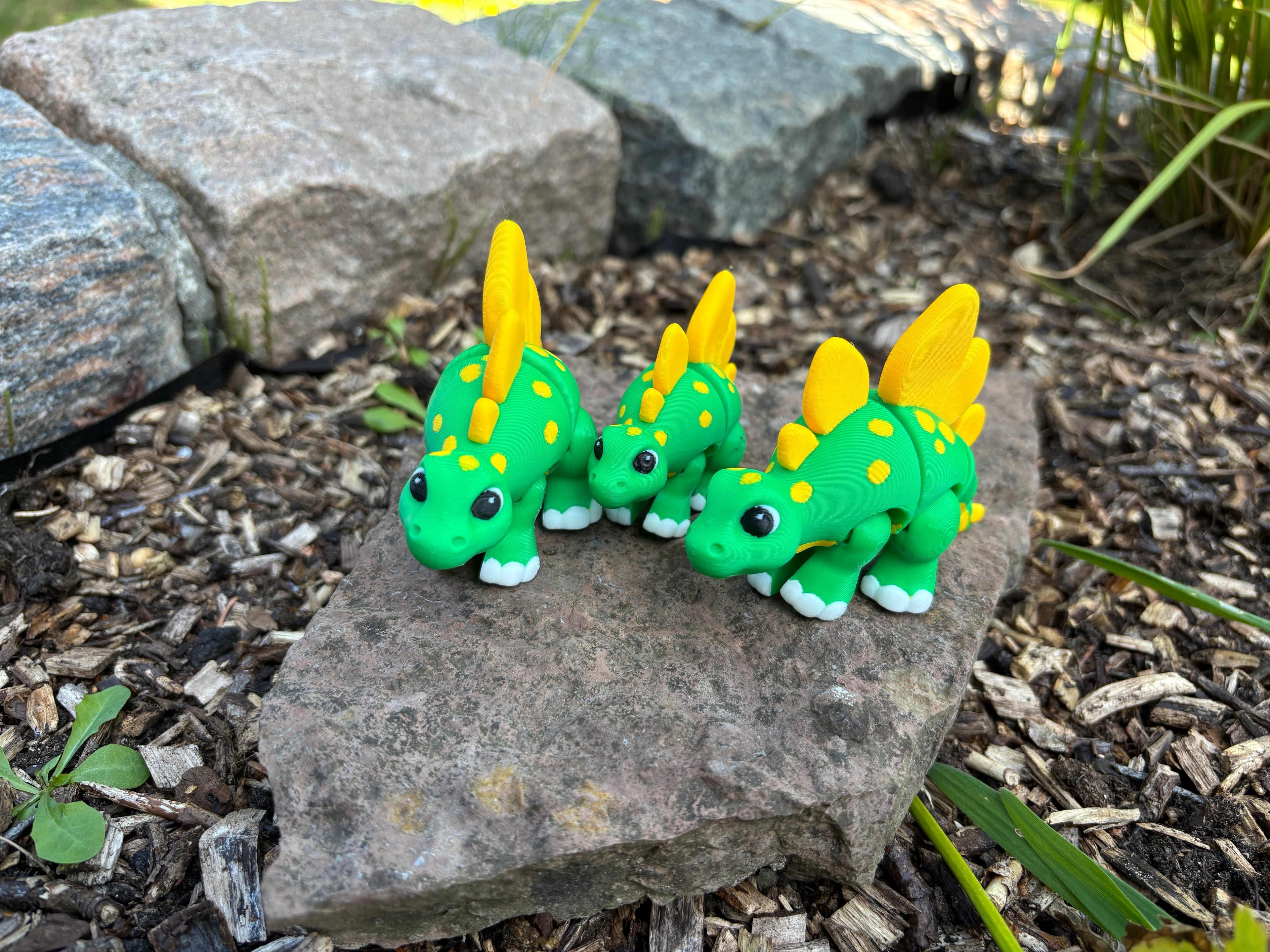 Sunny & Shadow, the Spiketail Stegos of Glimmer Fern Forest