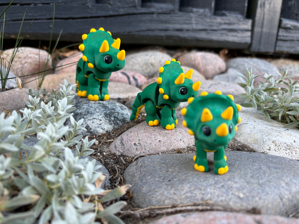 The Tickletop Triceratops Trio from Gigglebone Valley